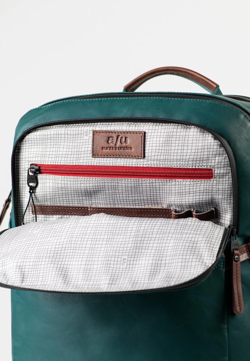 aunts & uncles Kawaguchi Transformative Teal sac, vue arrière, chez Bag-Age Berlin