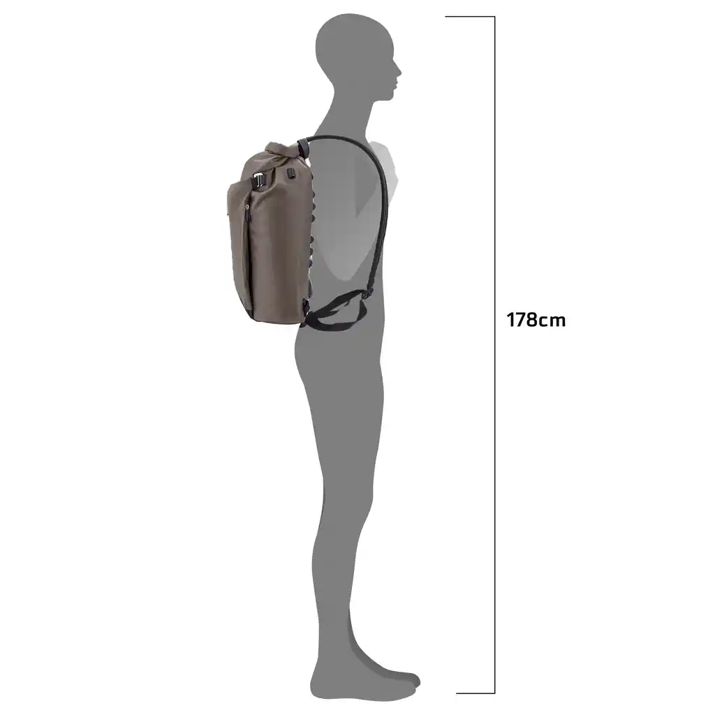 ORTLIEB Vario Lite Dark Sand convertible backpack pannier, productafbeelding, bij Bag-Age