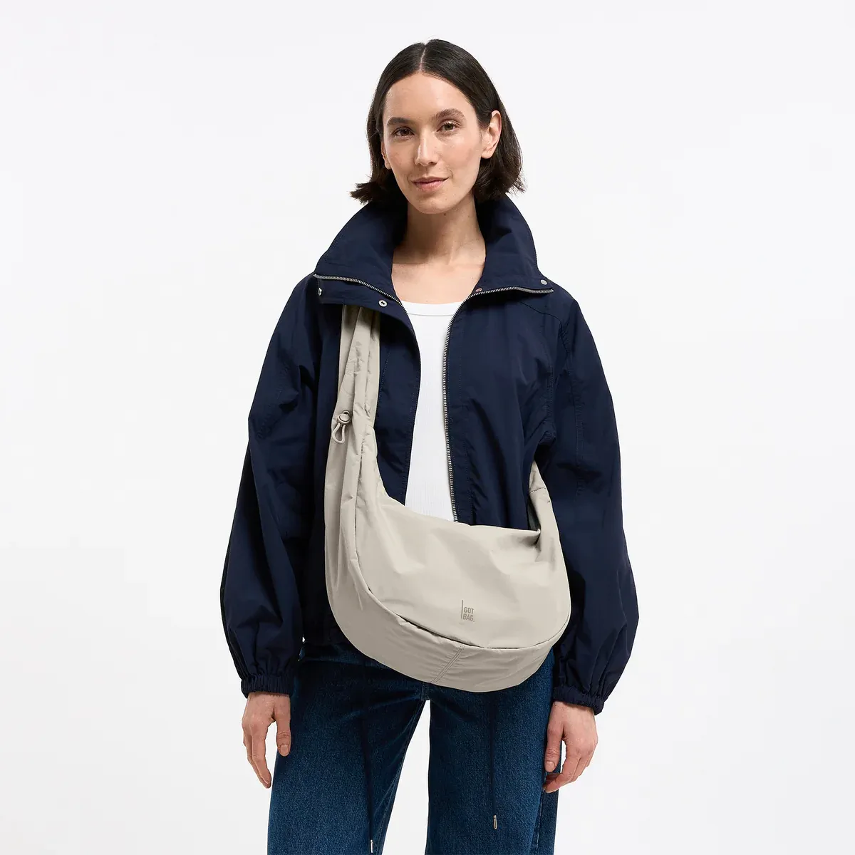 GOT BAG Moon Bag Ruffle Soft Shell Monochrome – lifestyle photo 2 | sustainable | Bag-Age