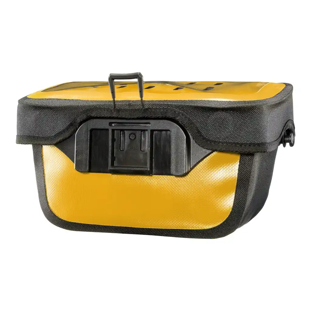 ORTLIEB Ultimate Sun Yellow Lenkertasche, Rückansicht, bei Bag-Age