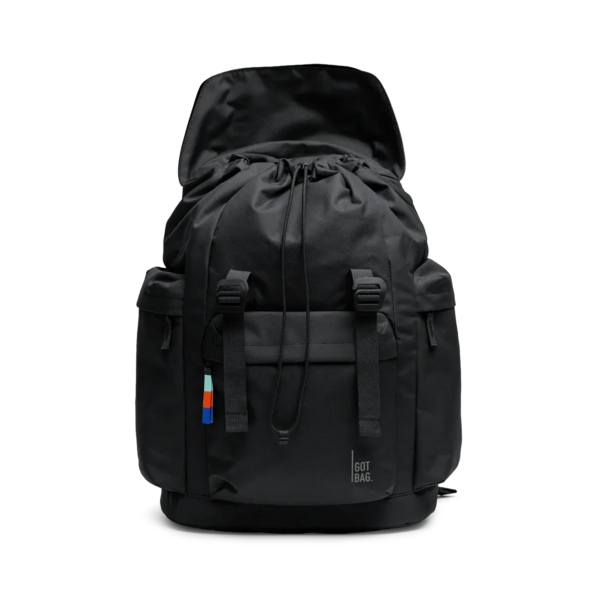 GOT BAG Flap Pack Large Black – vista frontal 4 | sustentável | Bag-Age
