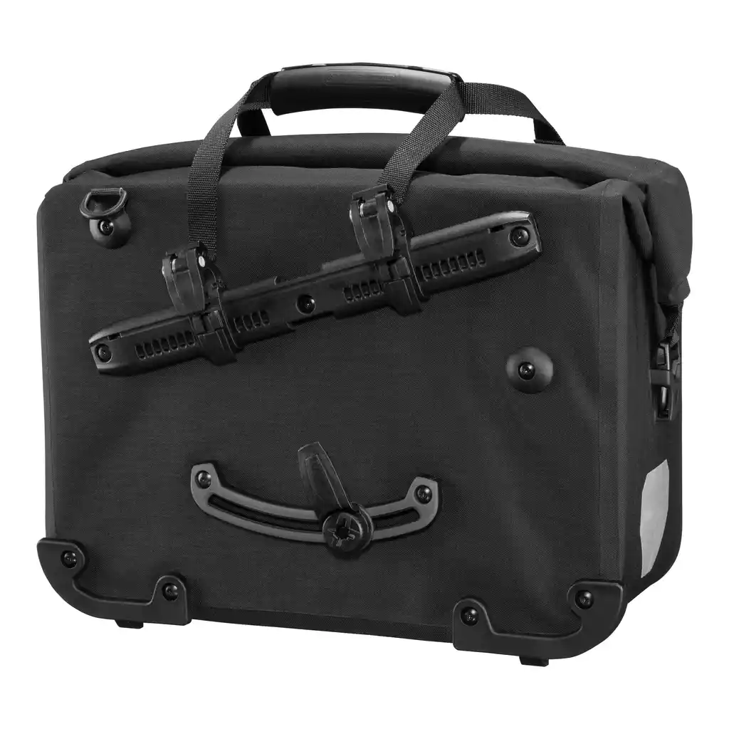 ORTLIEB Office-Bag Black Matt, bike business bag, vista posteriore, da Bag-Age