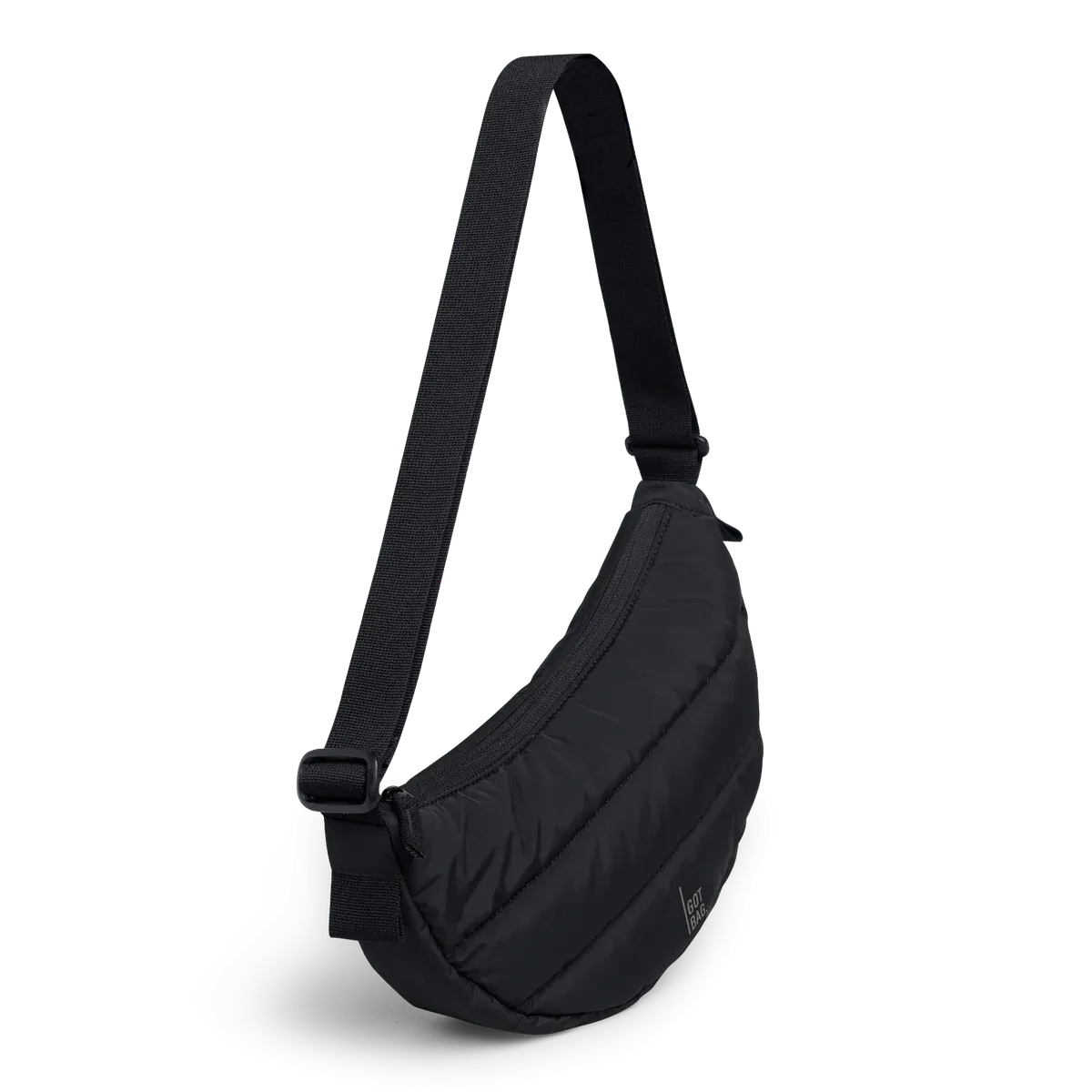 GOT BAG Puffer Moon Bag Small Black Monochrome – studio photo | sustainable | Bag-Age