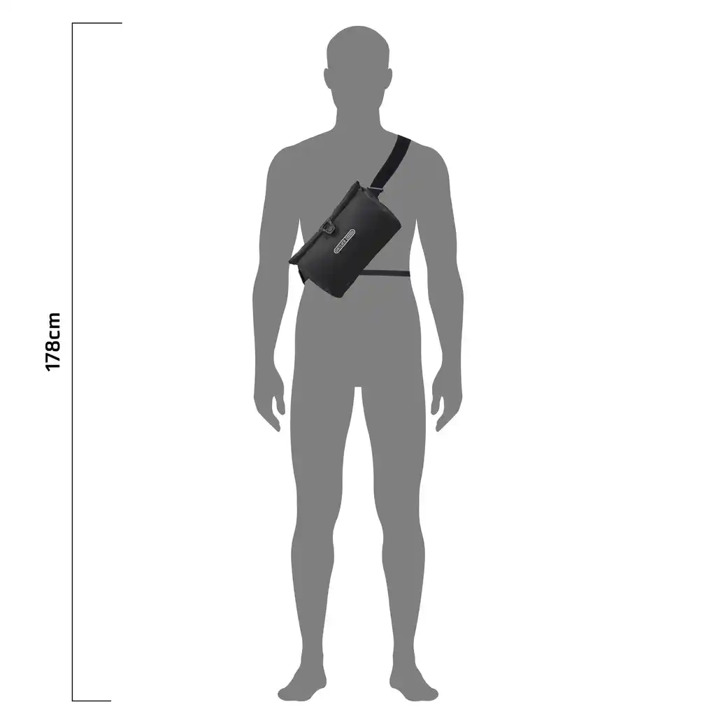 ORTLIEB Velo-Sling Flex Black, handlebar / sling bag, imagem do produto, na Bag-Age