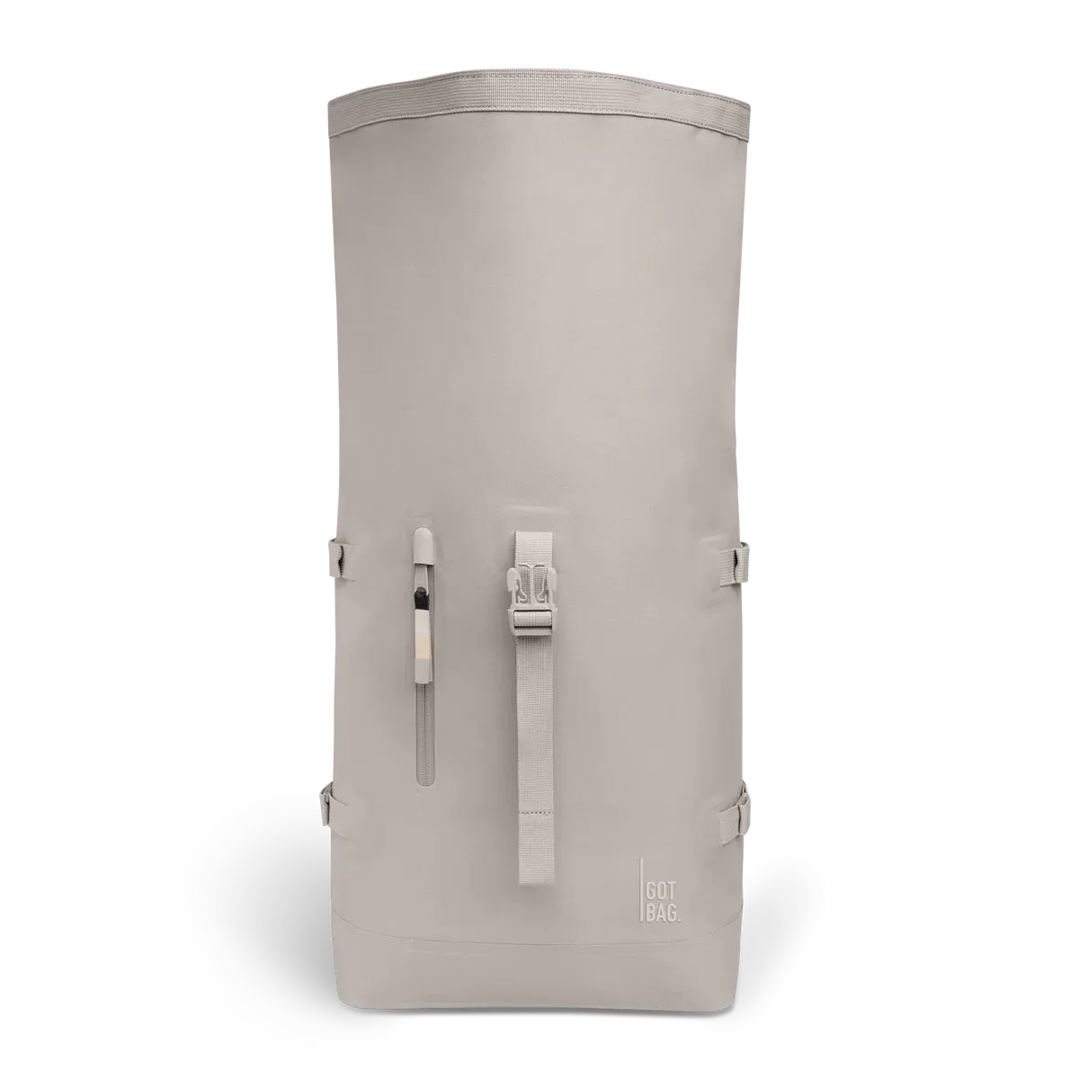 GOT BAG Rolltop 2.0 Clam Monochrome – vista frontale 2 | sostenibile | Bag-Age