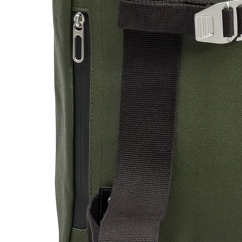 Brooks England Pickwick Cotton Canvas backpack in Forest – detail view 4