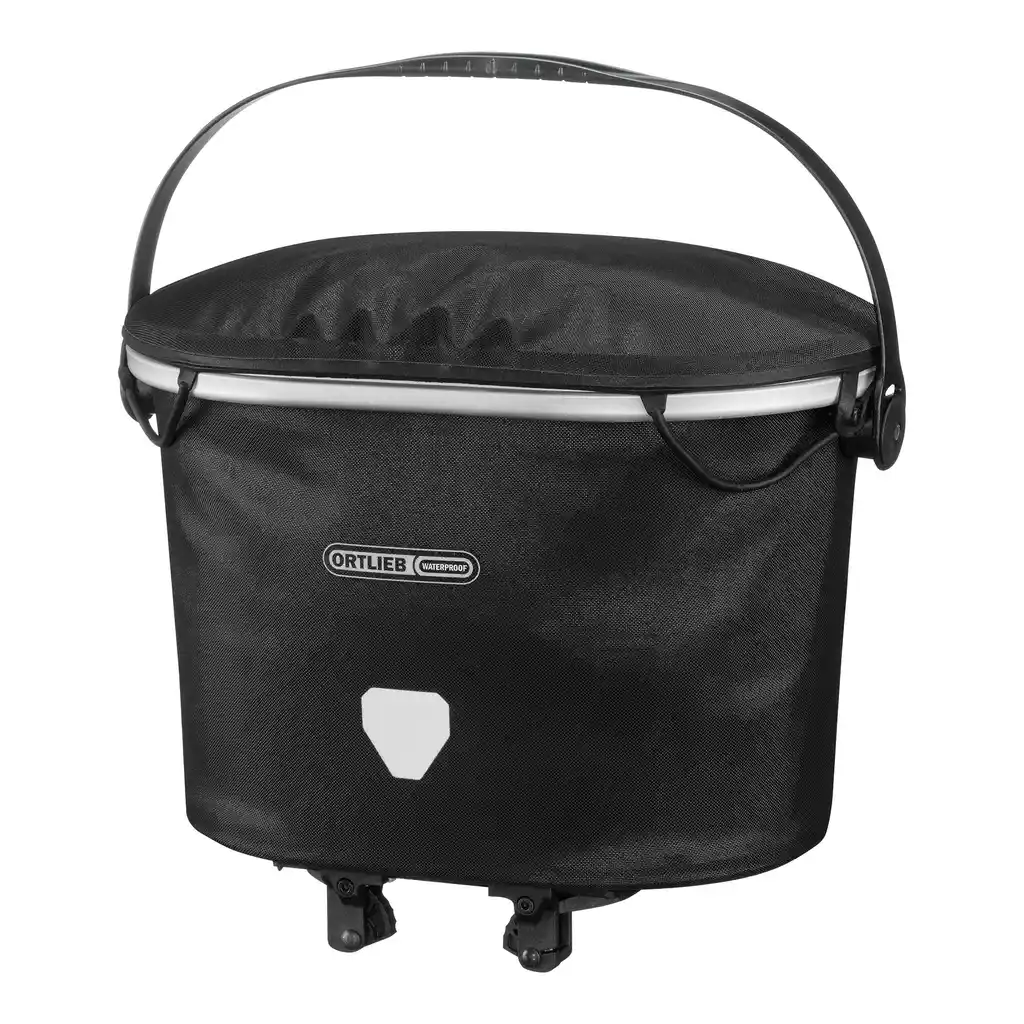 ORTLIEB Up-Town Rack Black Rack-Top Basket, Vorderansicht, bei Bag-Age