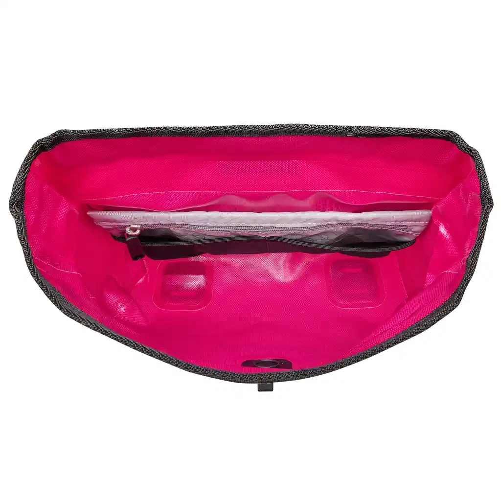 ORTLIEB Velo-Sling Flex Cyber Pink handlebar / sling bag, inside view, at Bag-Age