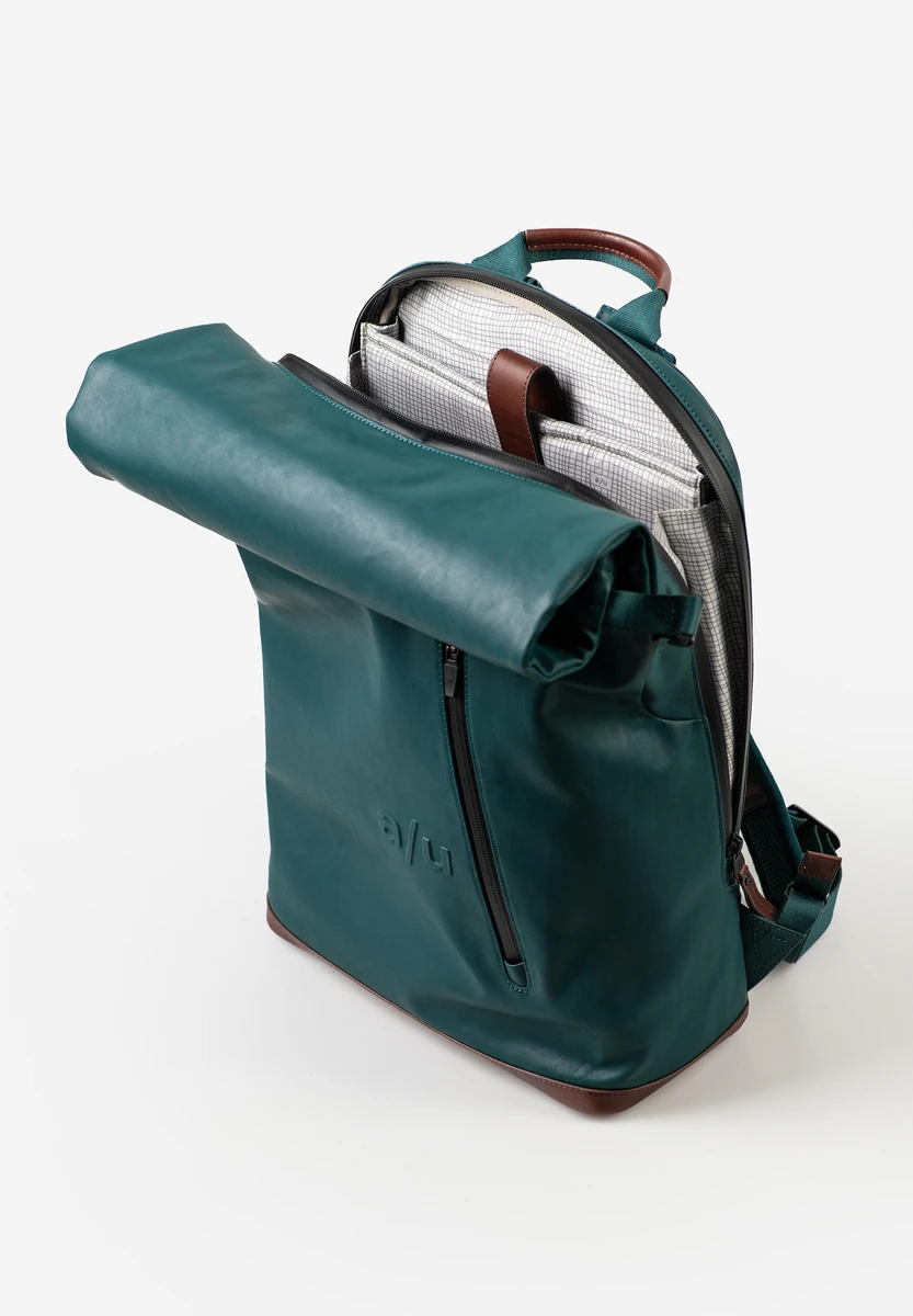 aunts & uncles Fukui Transformative Teal tas, achteraanzicht, bij Bag-Age Berlin