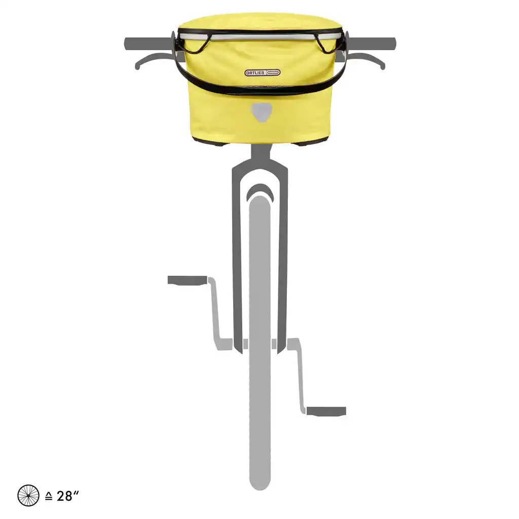 ORTLIEB Up-Town Lemon Sorbet, bike basket, photo produit, chez Bag-Age