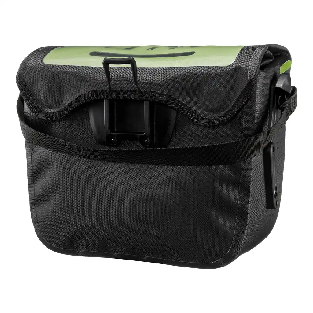 ORTLIEB E-Glow Black Lenkertasche, Rückansicht, bei Bag-Age