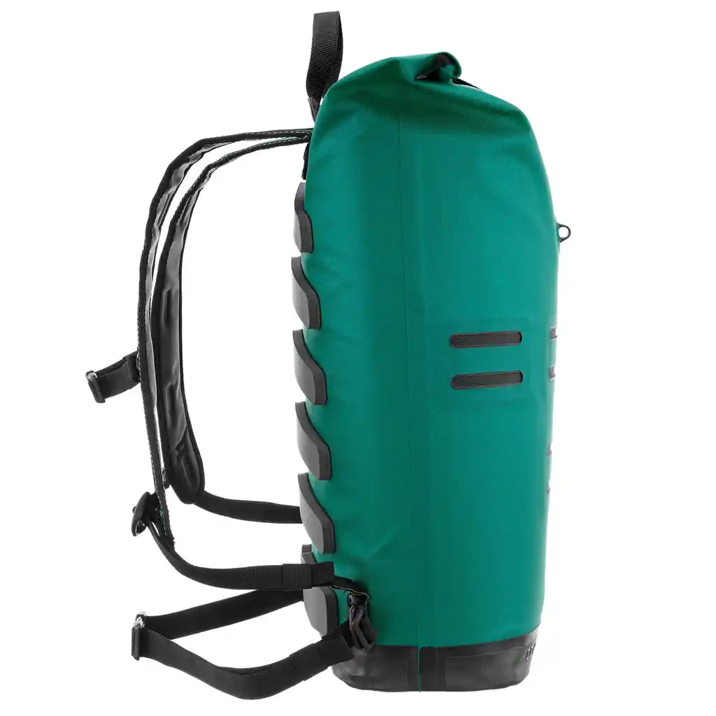 ORTLIEB Commuter-Daypack Atlantis Green Laptop Backpack, Seitenansicht, bei Bag-Age