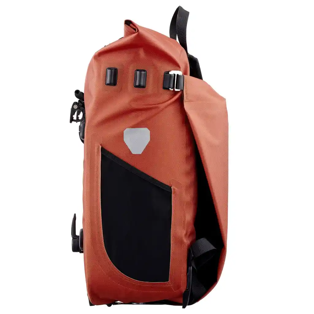 ORTLIEB Vario 26L Rooibos, convertible backpack pannier, vista laterale, da Bag-Age