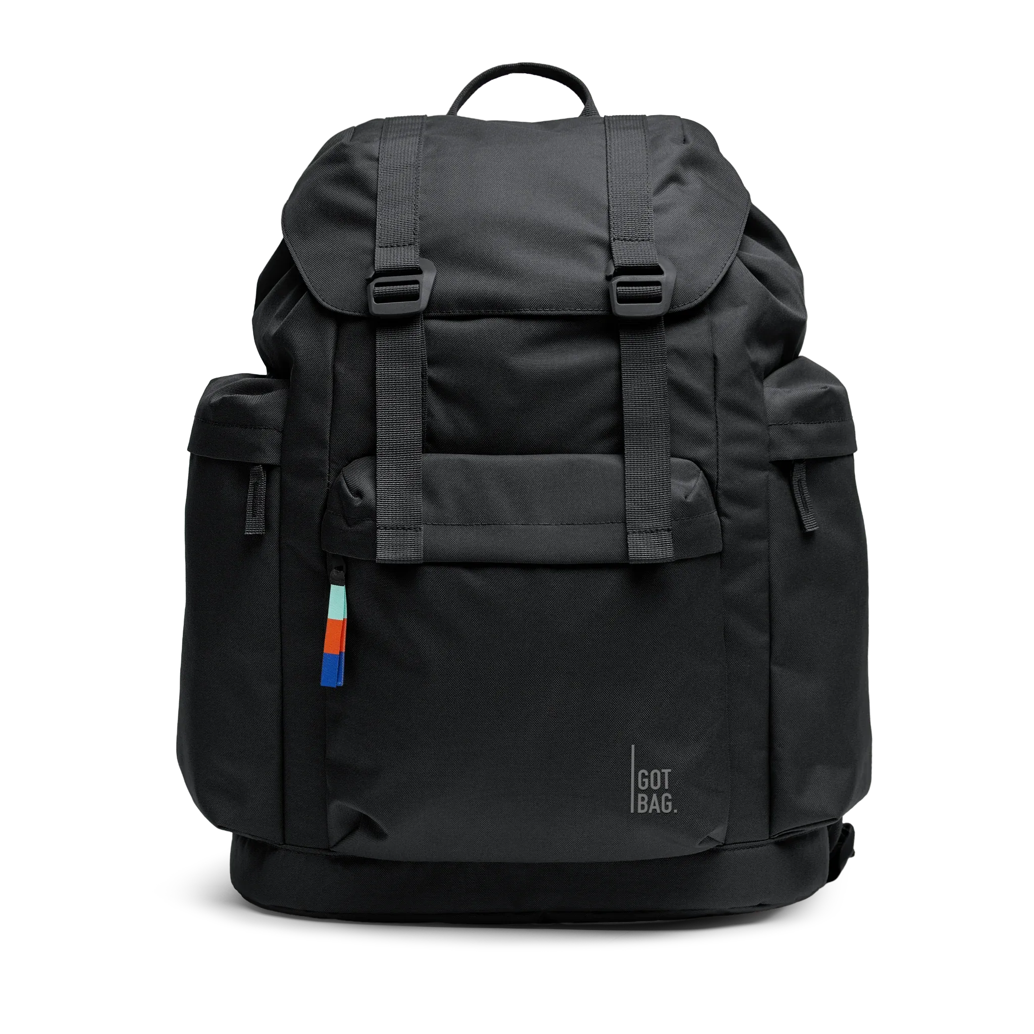GOT BAG Flap Pack Large Black – vista frontal 1 | sustentável | Bag-Age
