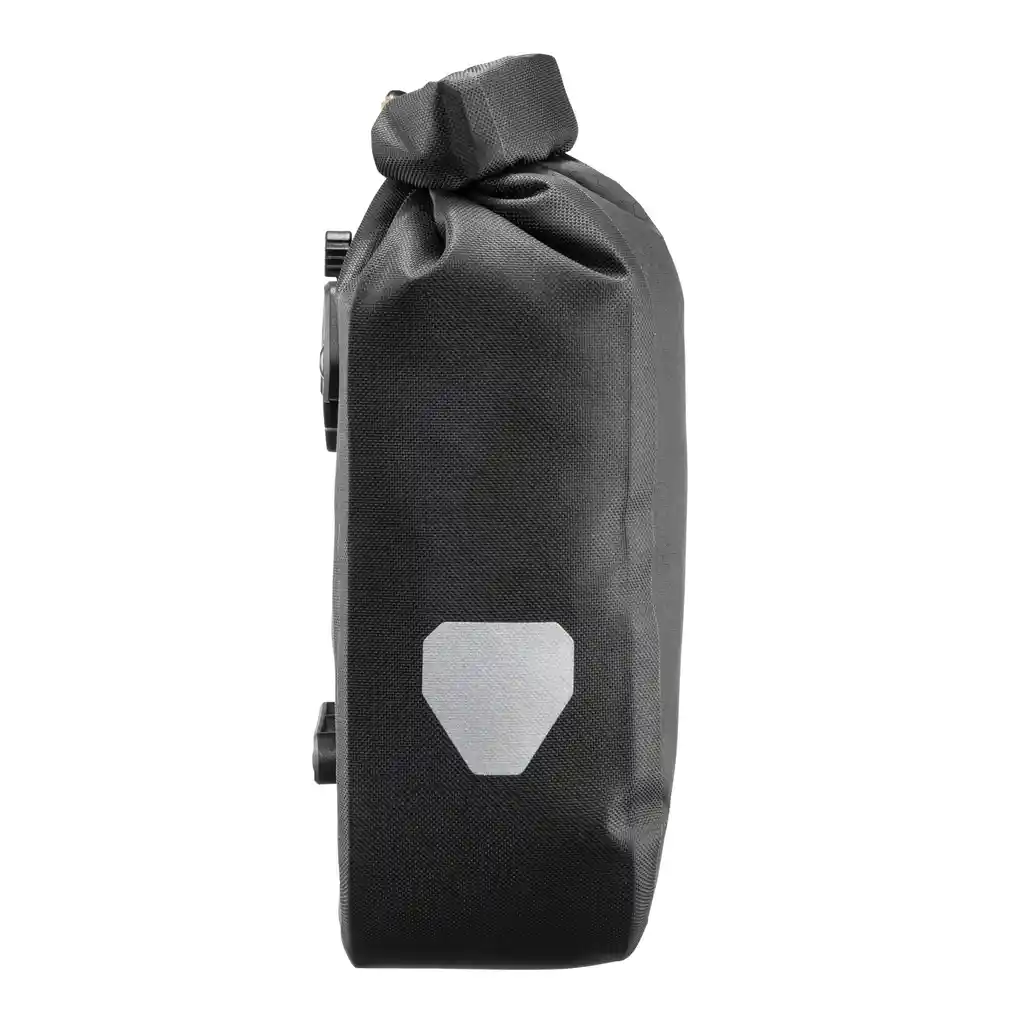 ORTLIEB Fork-Pack Black Matt, bike fork bag, vue latérale, chez Bag-Age