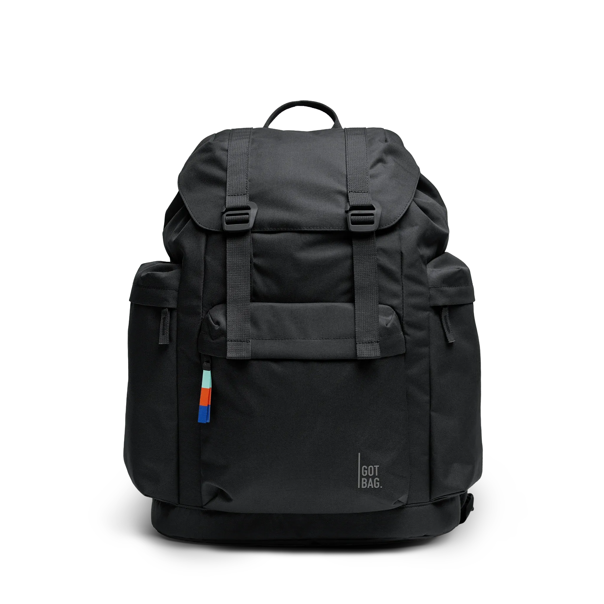 GOT BAG Flap Pack Large Black – vista frontal 2 | sustentável | Bag-Age