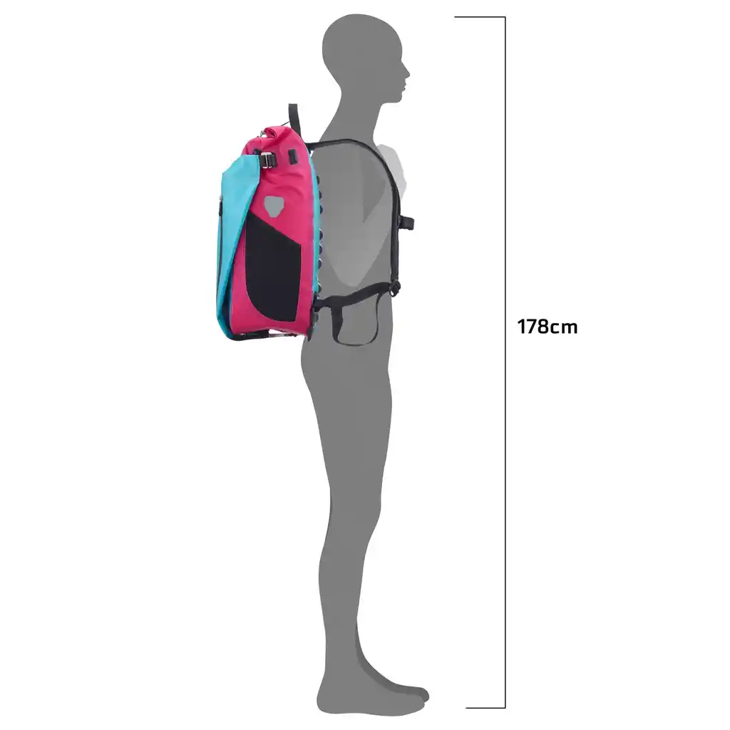 ORTLIEB Vario 26L Cyber Blue, convertible backpack pannier, photo produit, chez Bag-Age