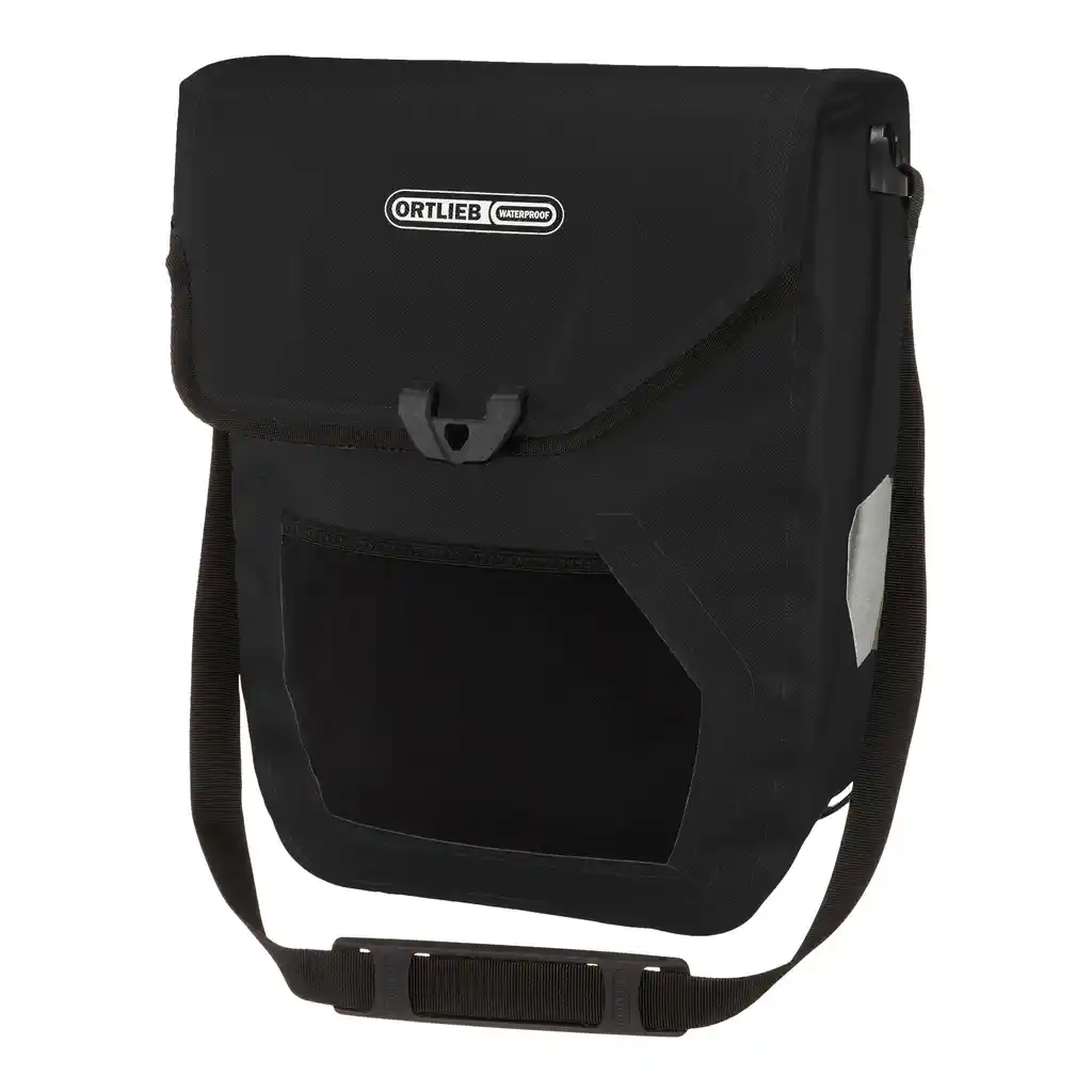 ORTLIEB Pedal-Mate Black – business fietstas – Zwart – vooraanzicht