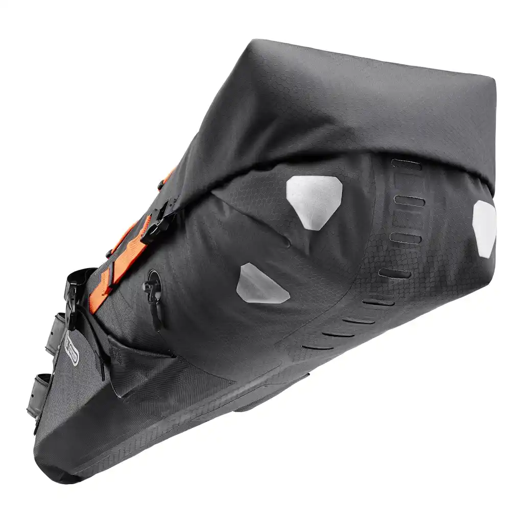 ORTLIEB Fork-Pack Black Matt Bike Fork Bag, Rückansicht, bei Bag-Age