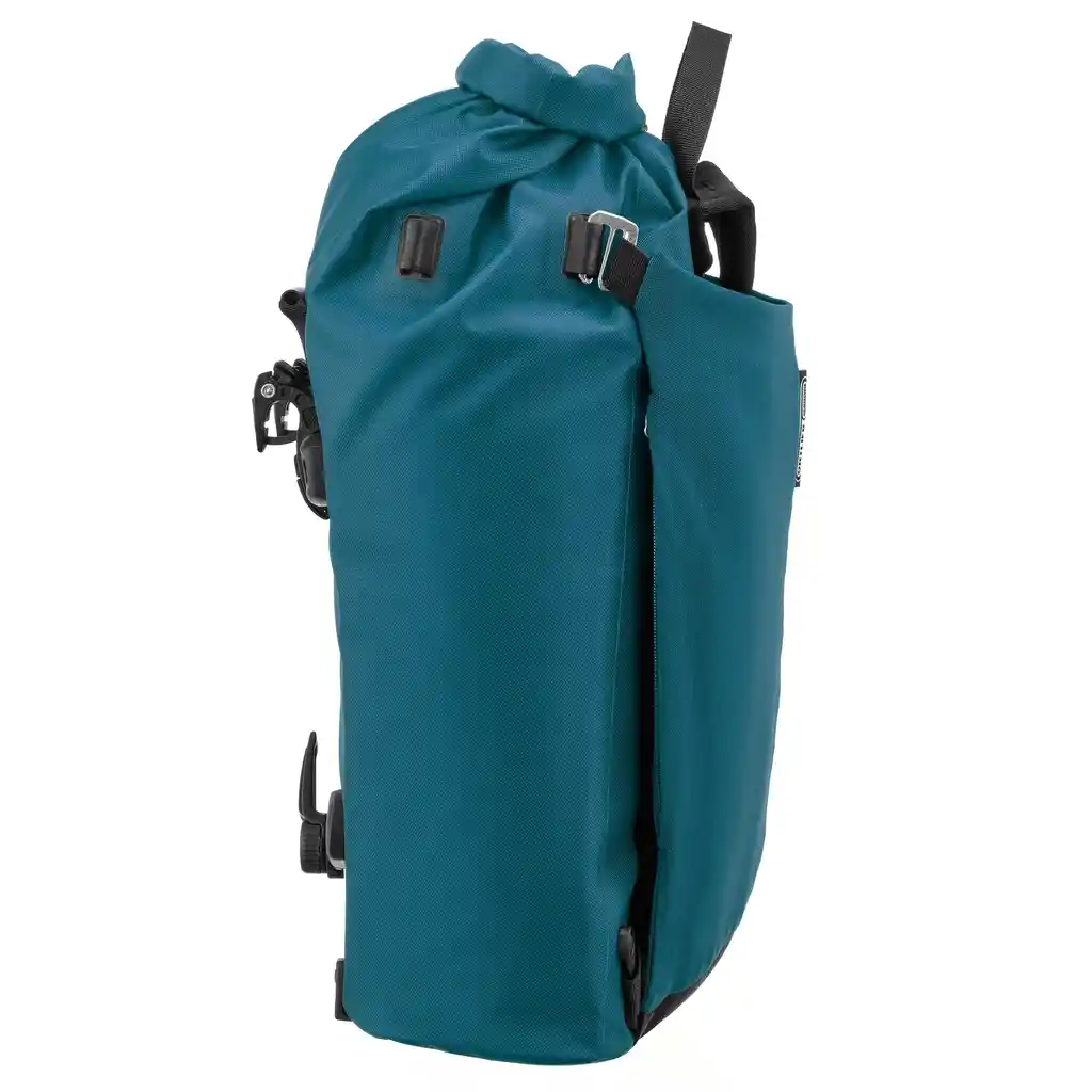 ORTLIEB Vario Lite Petrol Convertible Backpack Pannier, Seitenansicht, bei Bag-Age