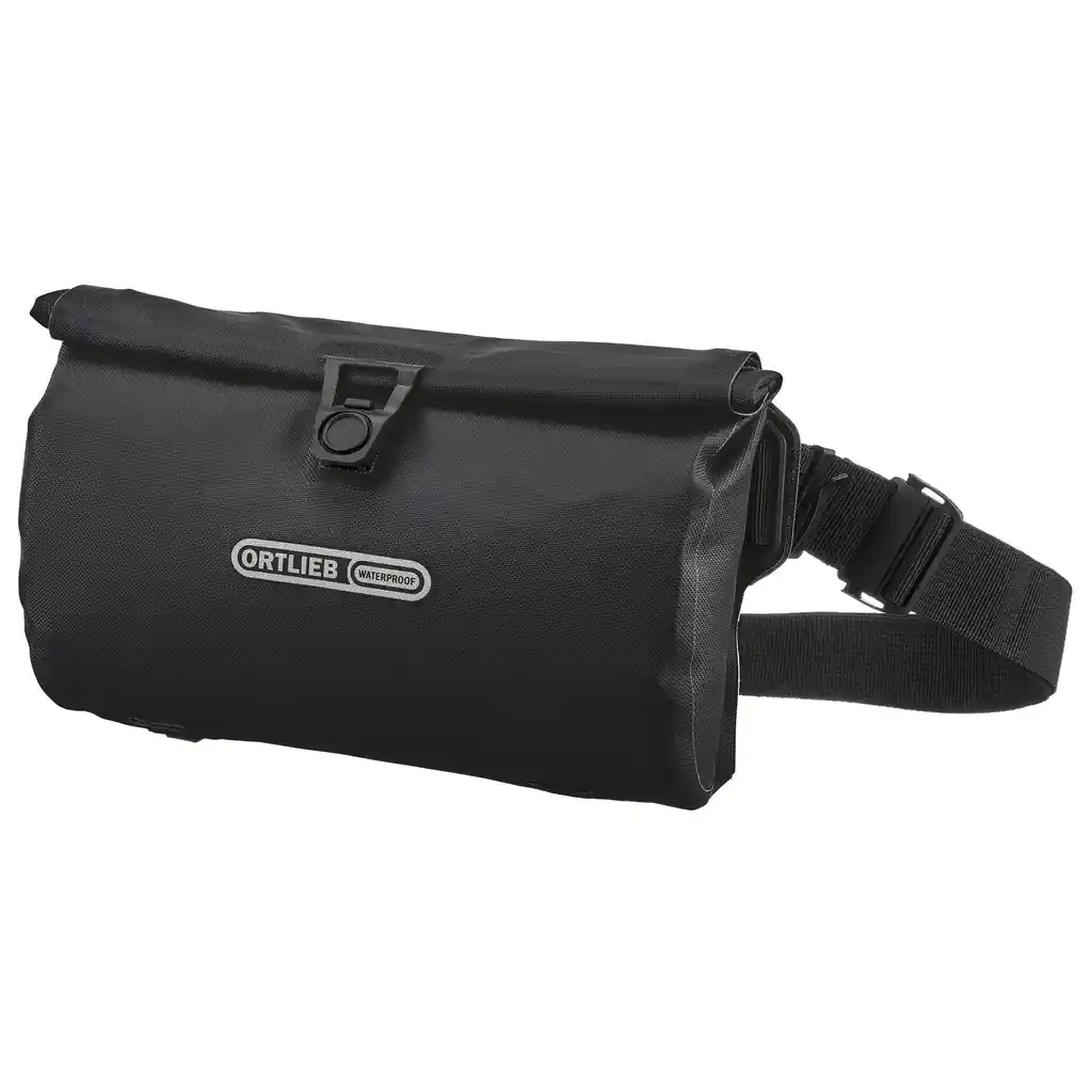 ORTLIEB Velo-Sling Flex Black, handlebar / sling bag, vista frontal, na Bag-Age