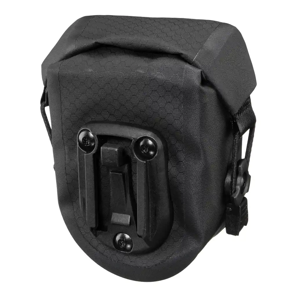 ORTLIEB Micro-Bag Black Matt, borsa sottosella, vista posteriore, da Bag-Age