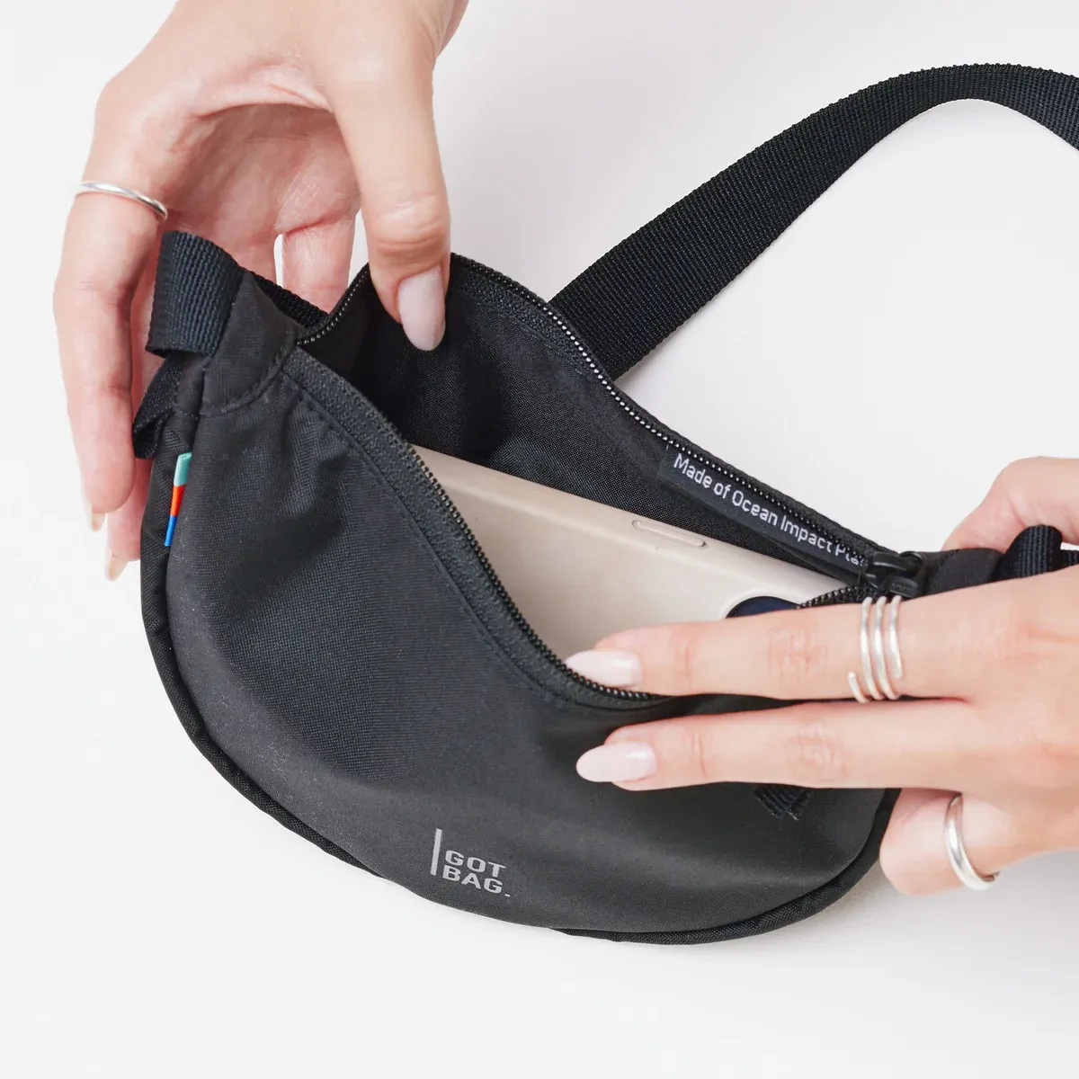 GOT BAG Moon Bag Mini Black Monochrome – product image 1 | sustainable | Bag-Age
