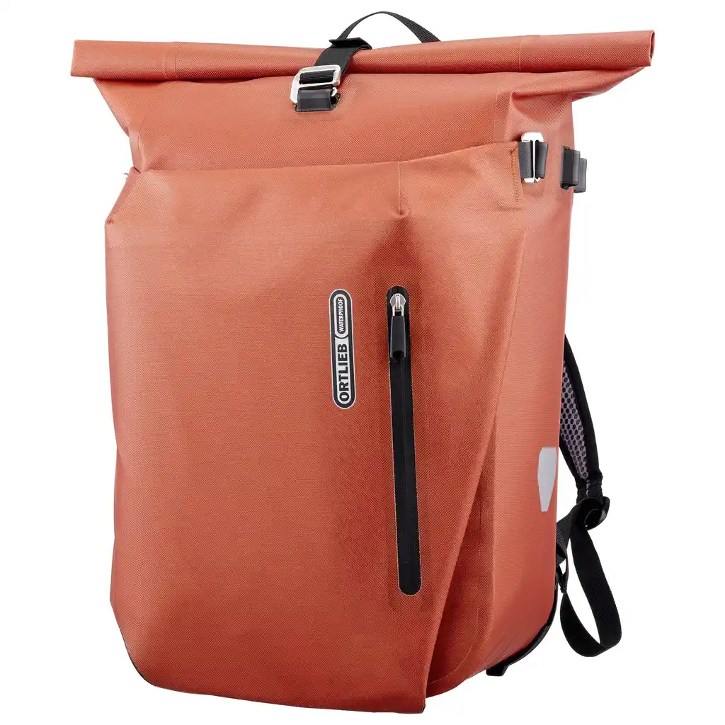 ORTLIEB Vario 20L Rooibos, convertible backpack pannier, vue de face, chez Bag-Age