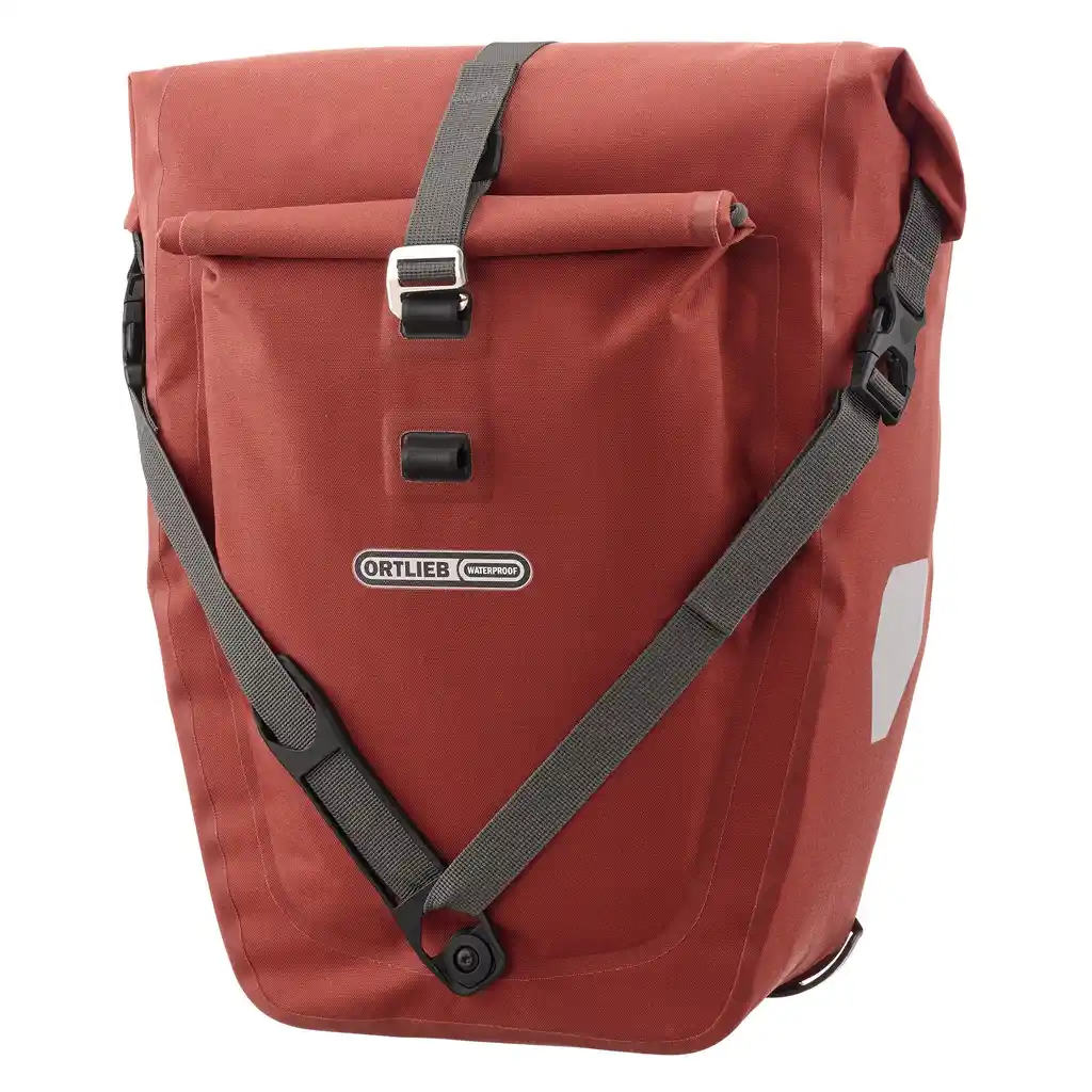 ORTLIEB Back-Roller Plus Dark Chili – alforge – Vermelho – vista frontal