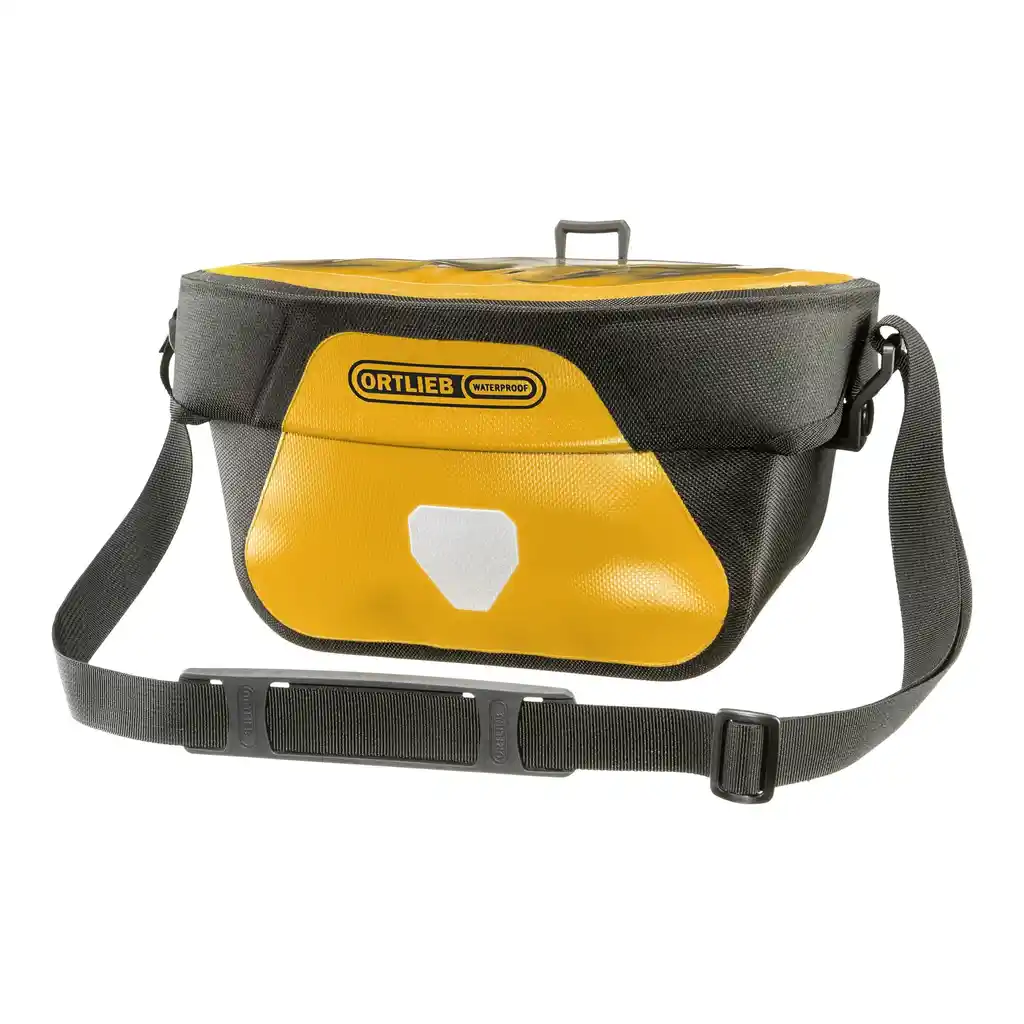 ORTLIEB Ultimate Sun Yellow Lenkertasche, Vorderansicht, bei Bag-Age