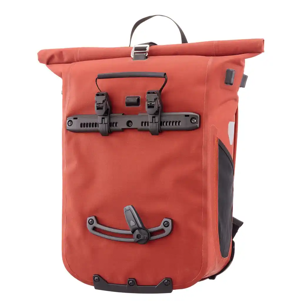 ORTLIEB Vario 26L Dark Chili, convertible backpack pannier, vue arrière, chez Bag-Age