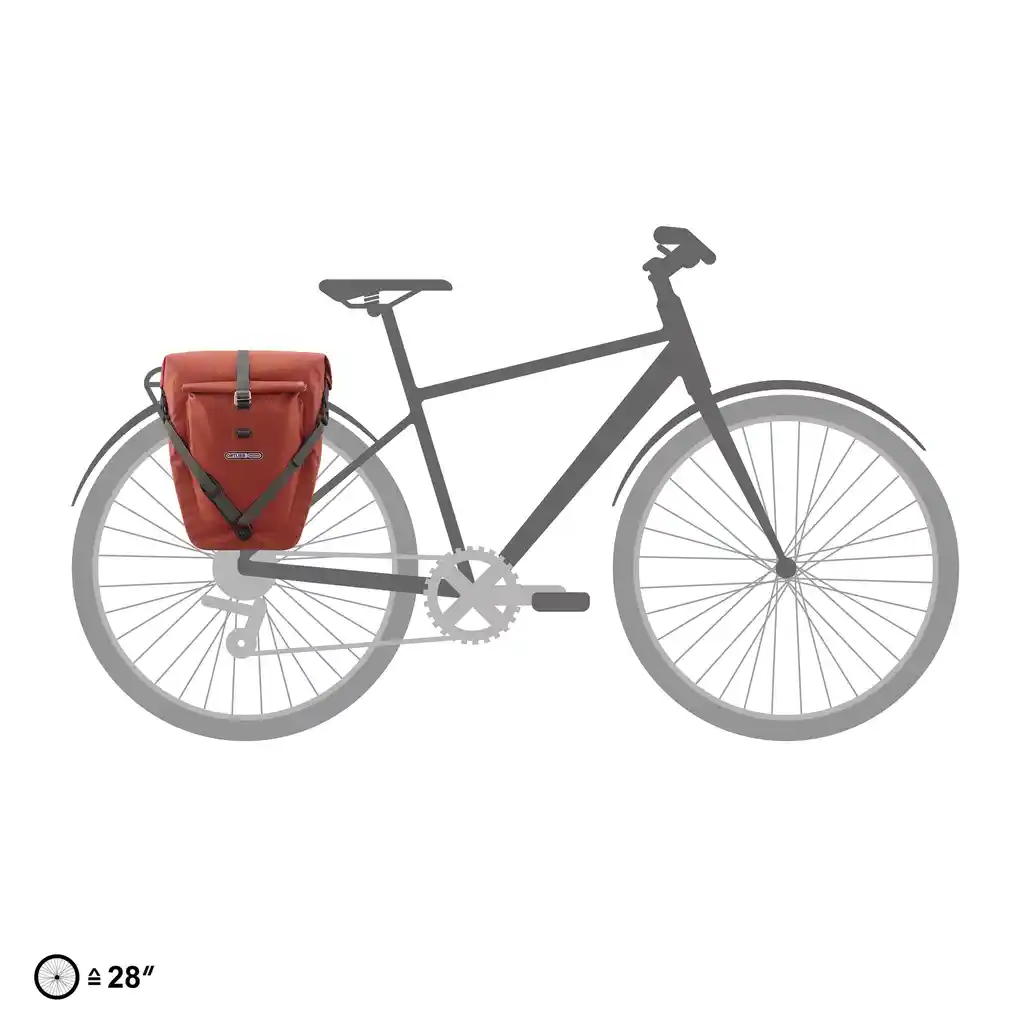 ORTLIEB Back-Roller Plus Dark Chili – alforge – Vermelho – vista traseira