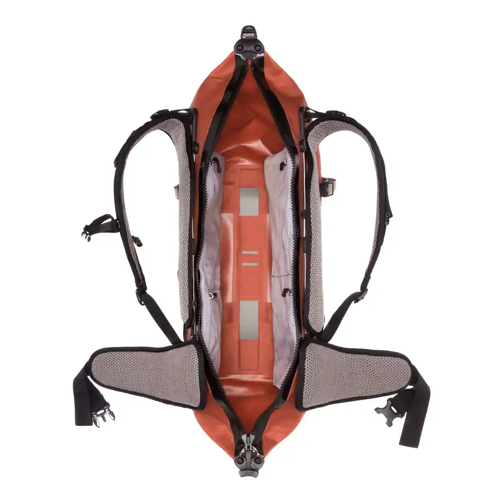 ORTLIEB Atrack Rooibos travel backpack, inside view, at Bag-Age