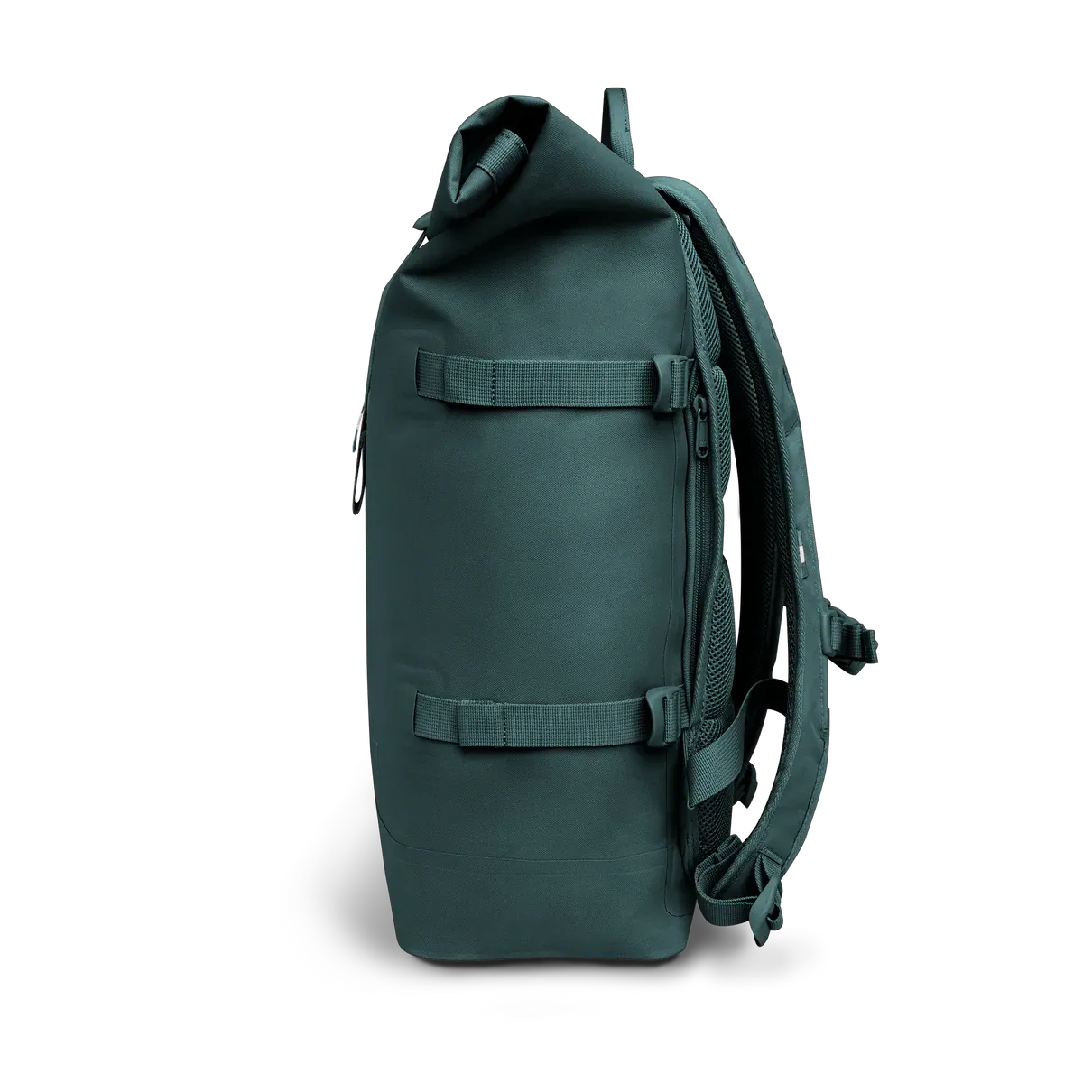 GOT BAG Rolltop 2.0 Sea Teal Monochrome – vista lateral 1 | sustentável | Bag-Age