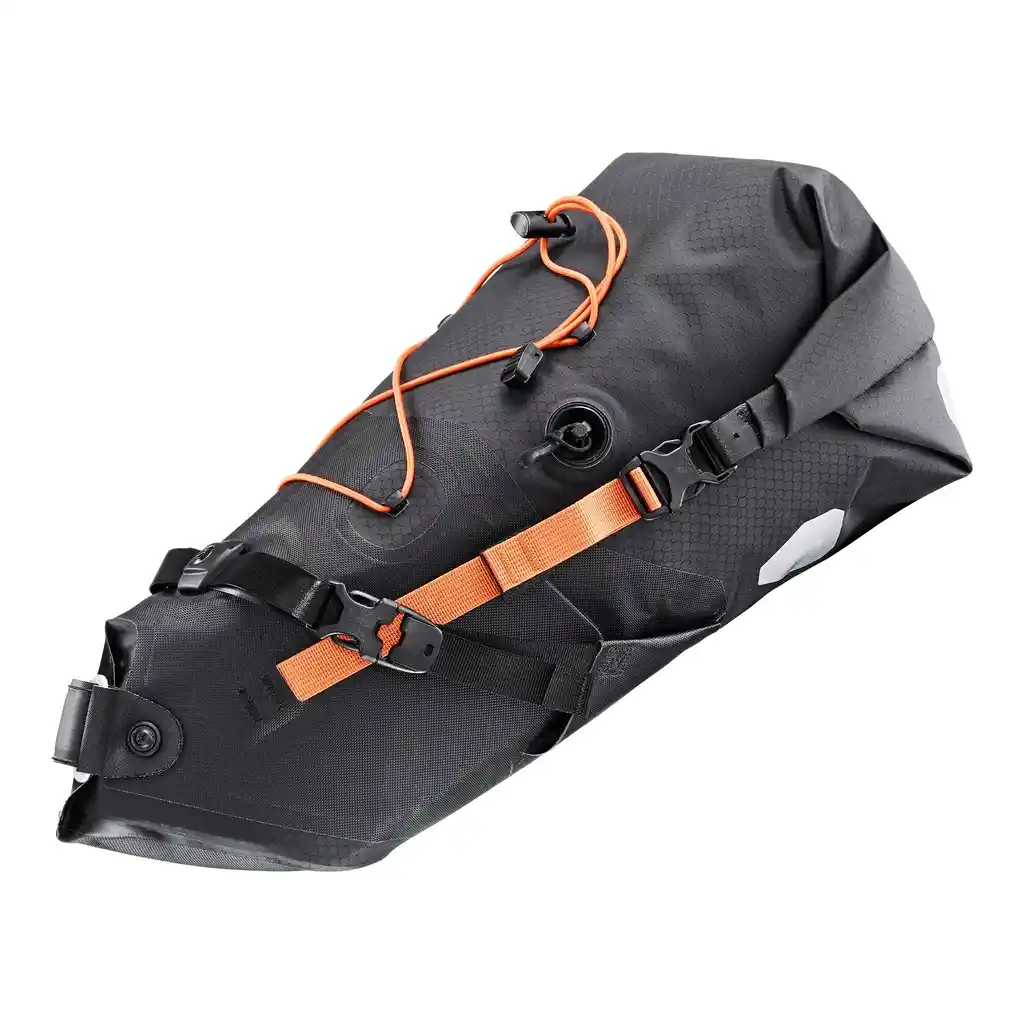 ORTLIEB Seat-Pack Black Matt saddle bag, side view, at Bag-Age