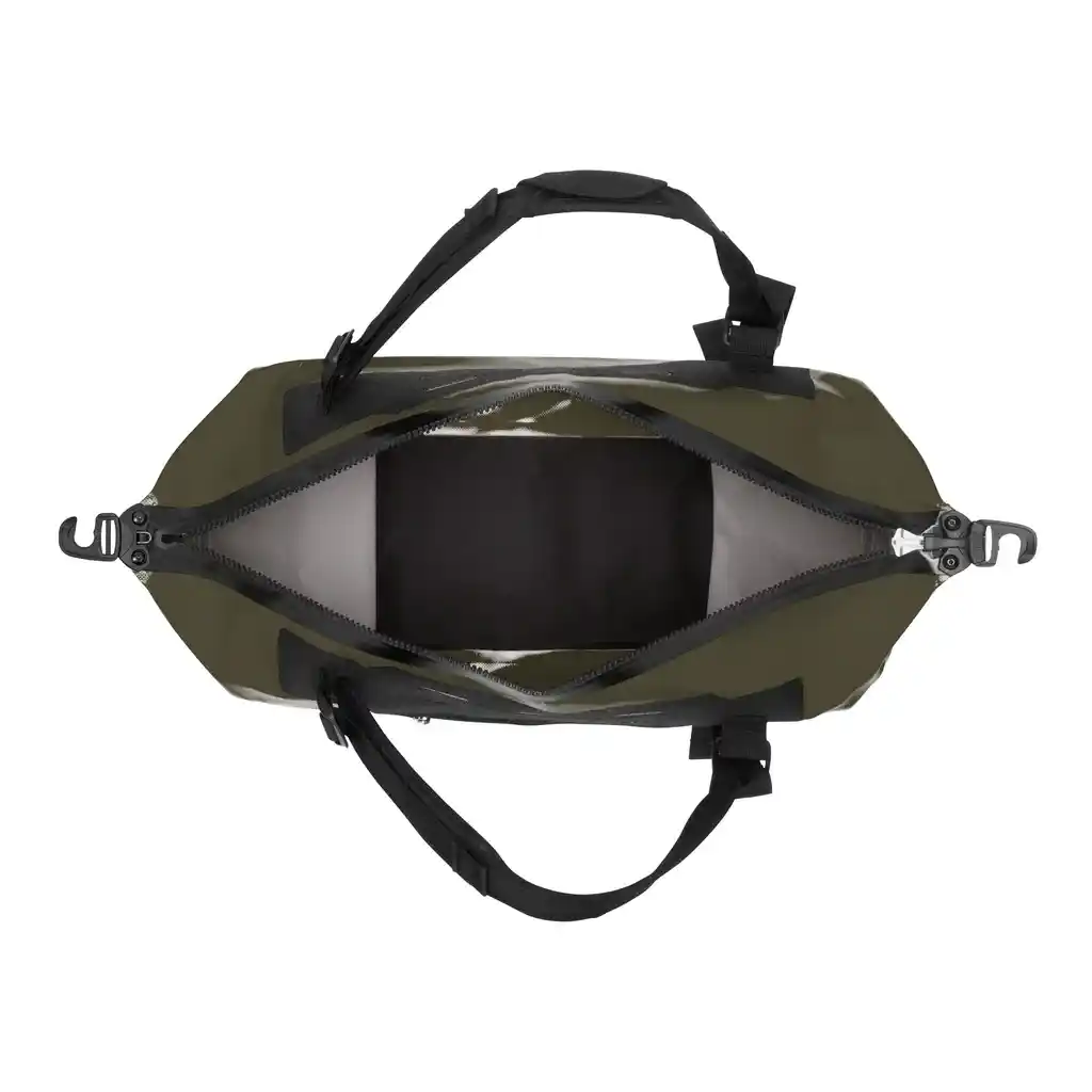 ORTLIEB Duffle Olive duffle / travel bag, inside view, at Bag-Age