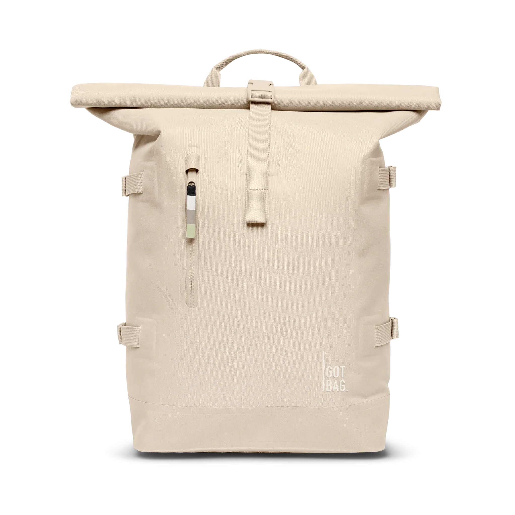 GOT BAG Rolltop 2.0 Salt Monochrome – vista frontale | sostenibile | Bag-Age