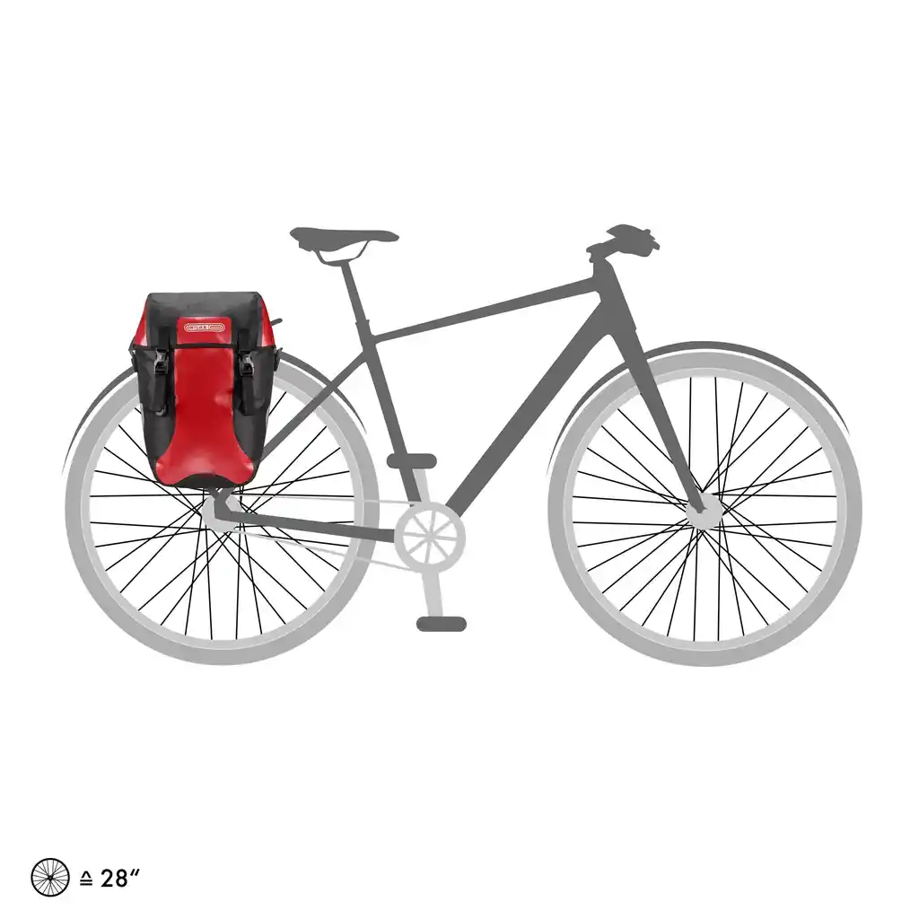 ORTLIEB Bike-Packer Red, sacoche vélo, photo produit, chez Bag-Age