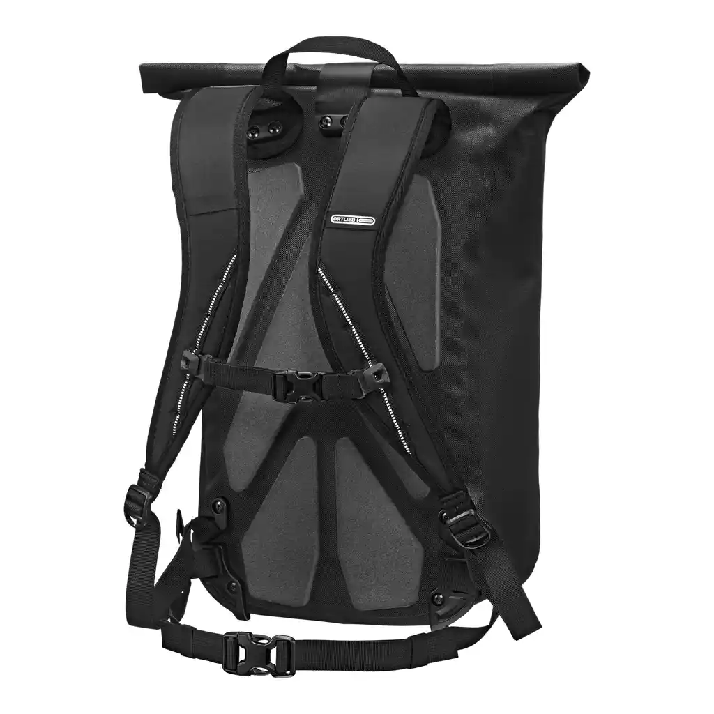 ORTLIEB Velocity Plus Black backpack, back view, at Bag-Age