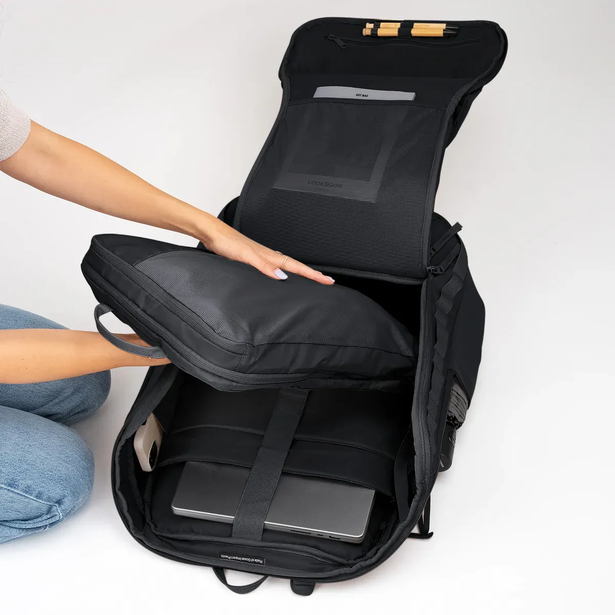 GOT BAG Pro Pack Travel Black – vista aperta 2 | sostenibile | Bag-Age